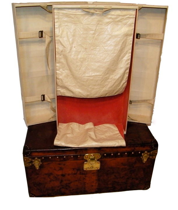 20th Century Louis Vuitton Calf Leather Trunk with Titanic Provenance