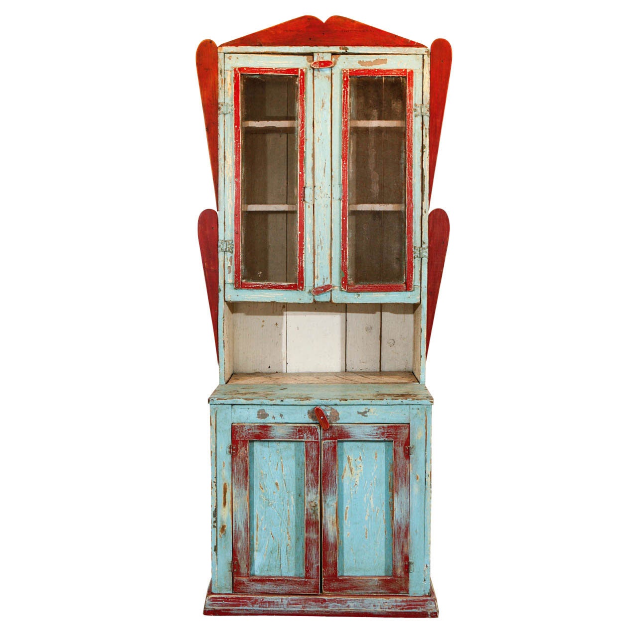 Painted New Mexican Trastero 'Cupboard/Cabinet, ' circa 1890-1910