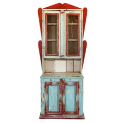 Antique Painted New Mexican Trastero 'Cupboard/Cabinet, ' circa 1890-1910