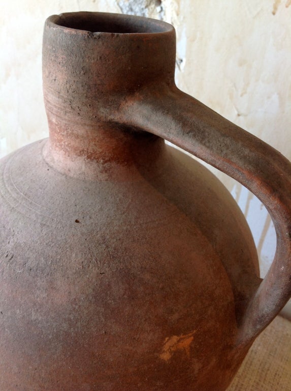 19th Century Antique Rustic Water Jug from Calabria, Italy For Sale
