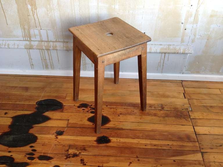 Vintage Italian Wooden Stool