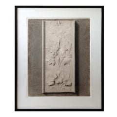 Morando Morandi Charcoal Drawing of Panel with Leaves