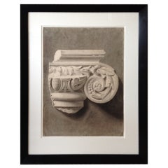 Morando Morandi Charcoal Drawing of Capital