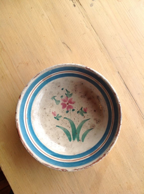 19th Century Antique Bowl from Puglia, Italy For Sale