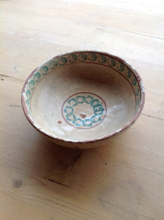 19th Century Antique Bowl from Puglia, Italy For Sale