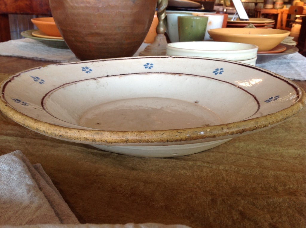 Glazed Antique Plate from Puglia, Italy For Sale