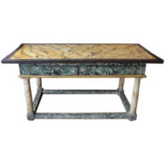 Italian antique marbleized table