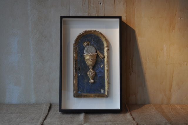 Framed Italian Antique Tabernacle Door