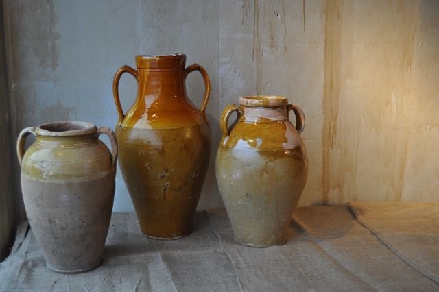 Antique Glazed Terra Cotta Jars For Sale 4