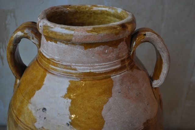 Italian Antique Glazed Terra Cotta Jar 1