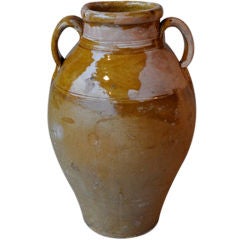 Italian Antique Glazed Terra Cotta Jar
