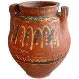 Antique Painted Jar from Calabria, Italy Antique Painted Jar from Calabria, Italy