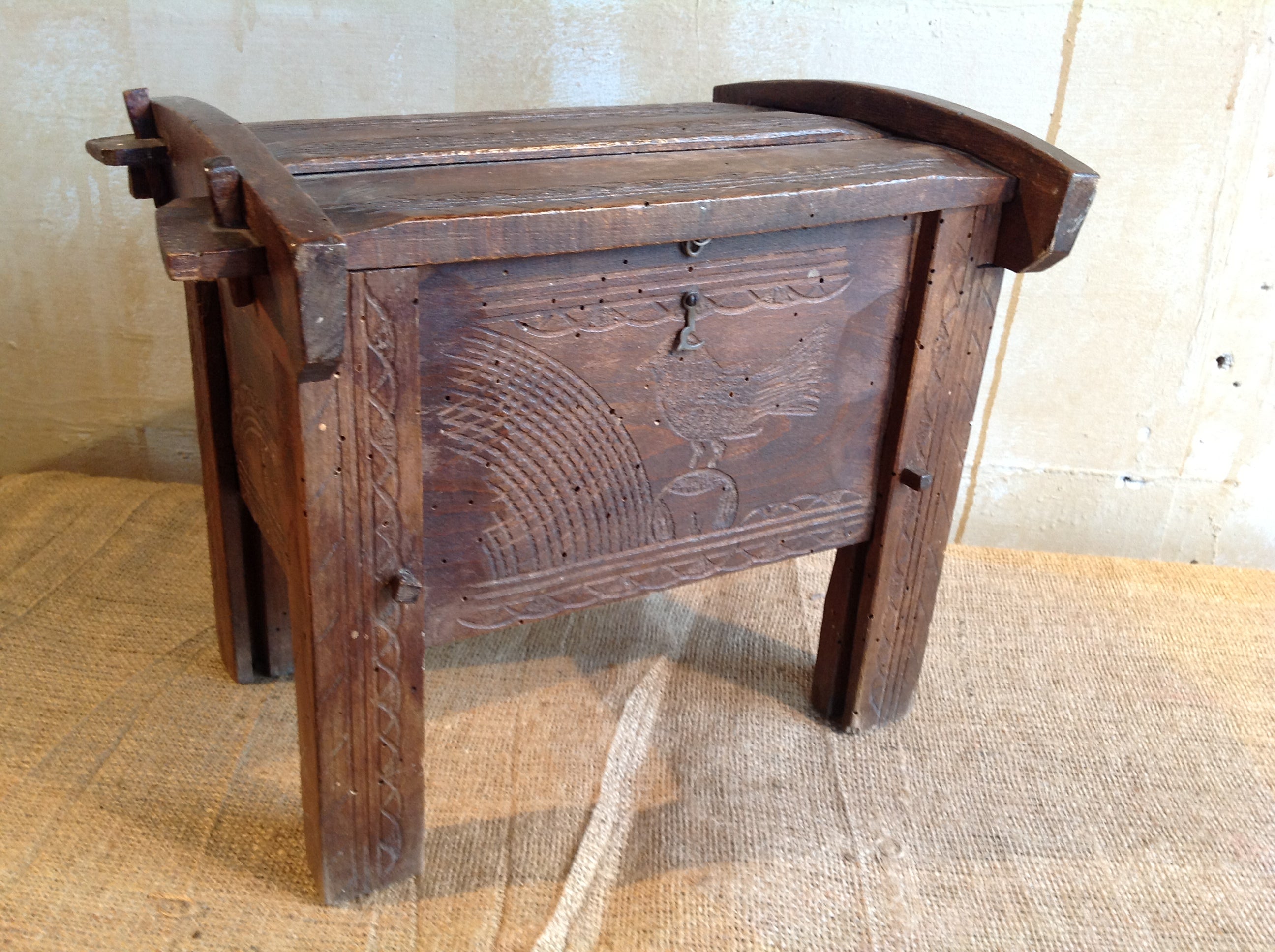 Antique Miniature Trunk from Sardinia, Italy For Sale