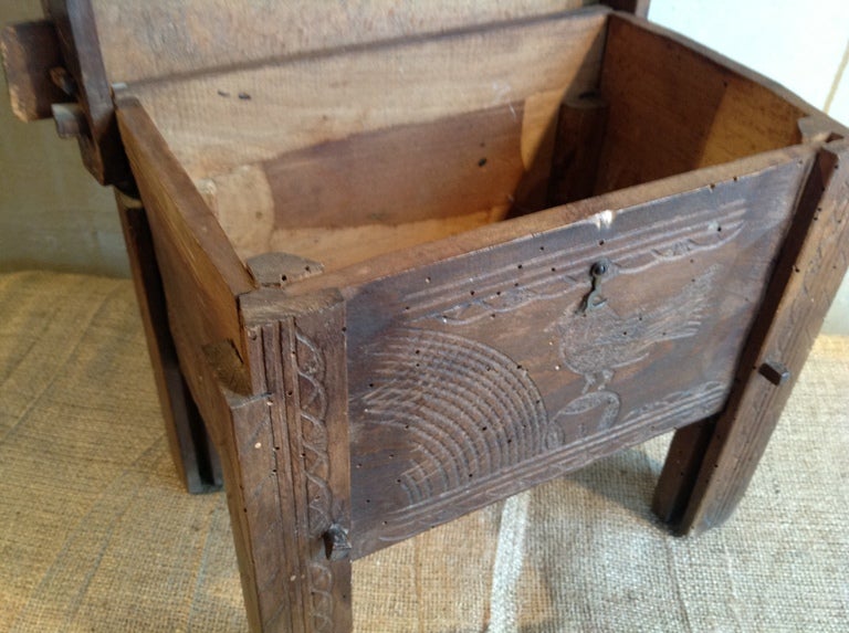 19th Century Antique Miniature Trunk from Sardinia, Italy For Sale