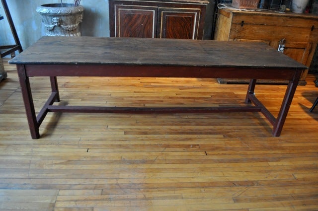 Italian Table with Stretcher