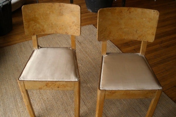 Pair Italian Art Deco Chairs