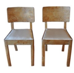 Pair Italian Art Deco Chairs
