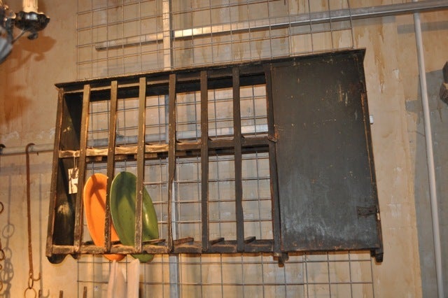 Antique Plate Rack With Door
