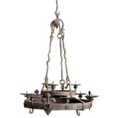 ITALIAN Antique IRON CHANDELIER
