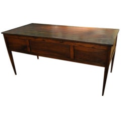 Antique Desk With Leather Top