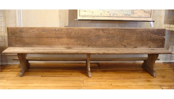 Antique pew from a private chapel.