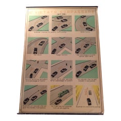 Vintage Italian Driving School Poster  - No Passing