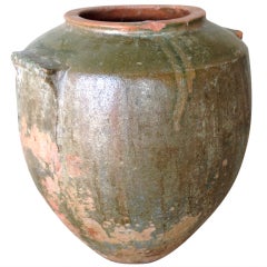 Rustic Antique Oil Jar from Tuscany, Italy