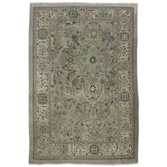 Late 19th-Early 20th Century Persian Mahal Handwoven Wool Rug