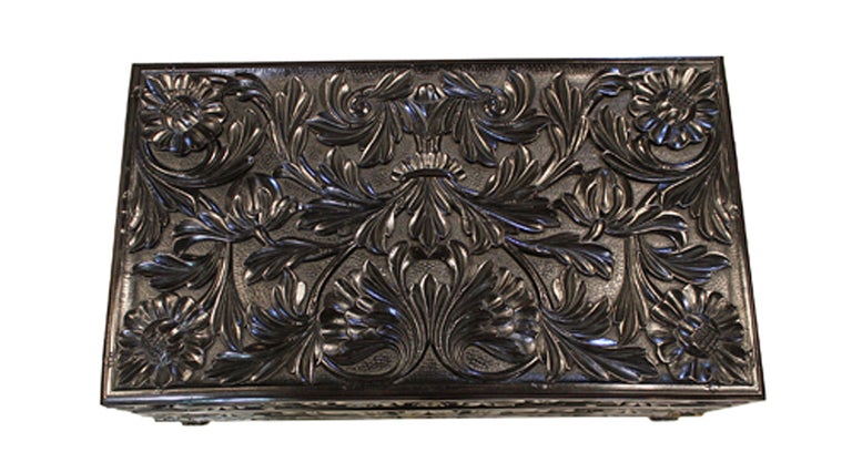 19th Century Anglo-Indian Solid Ebony Lap Desk