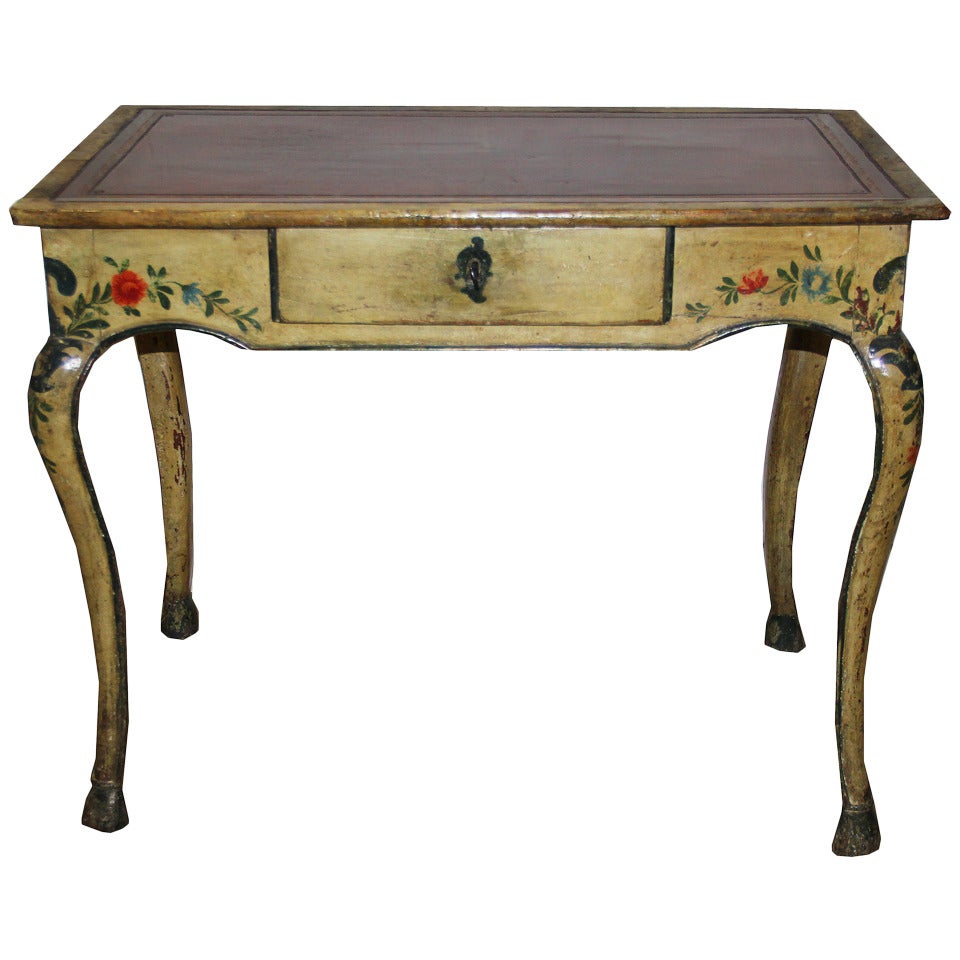 18th Century Italian Polychrome Side Table For Sale