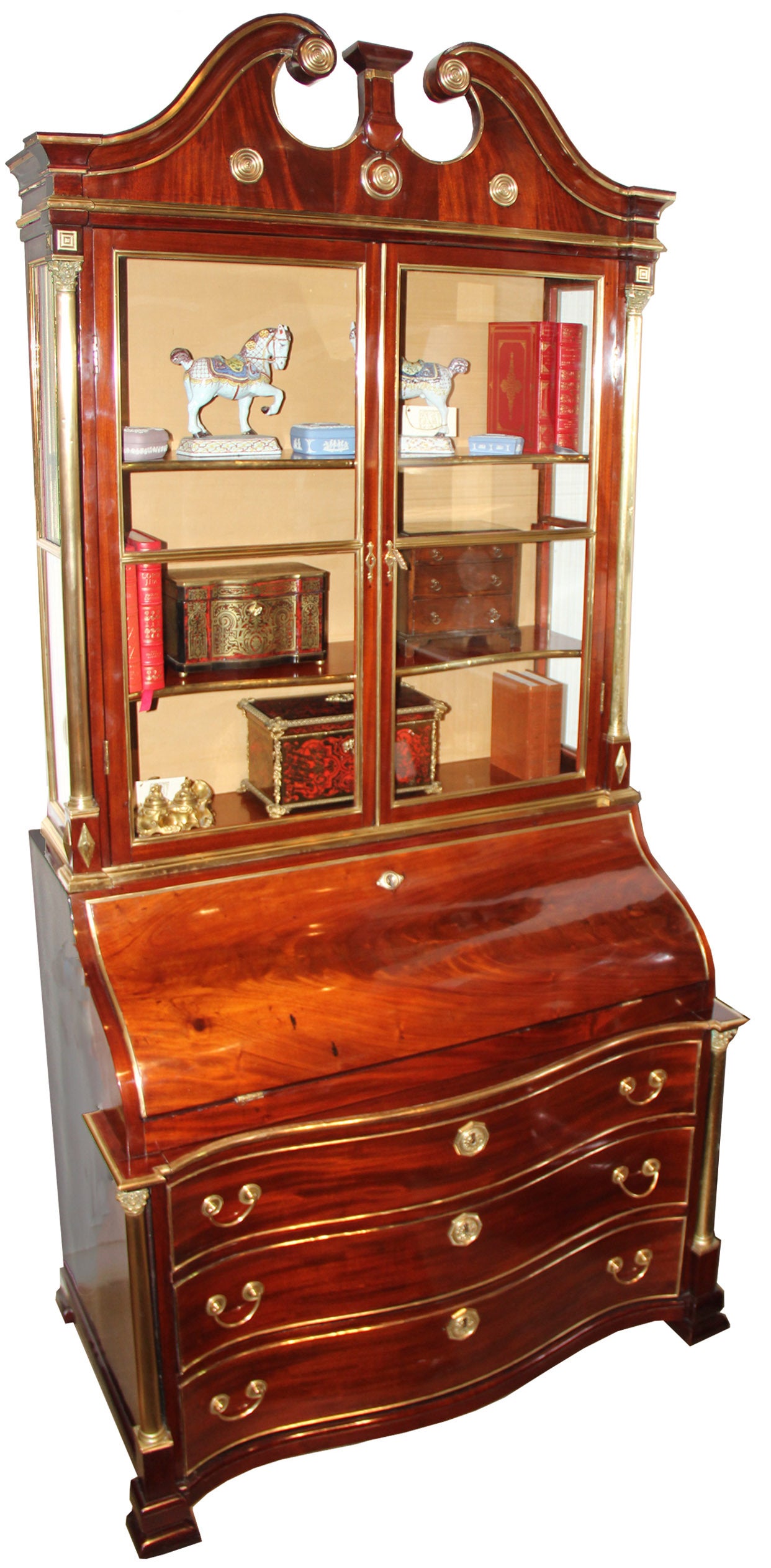18th Century Russian Mahogany Secretaire