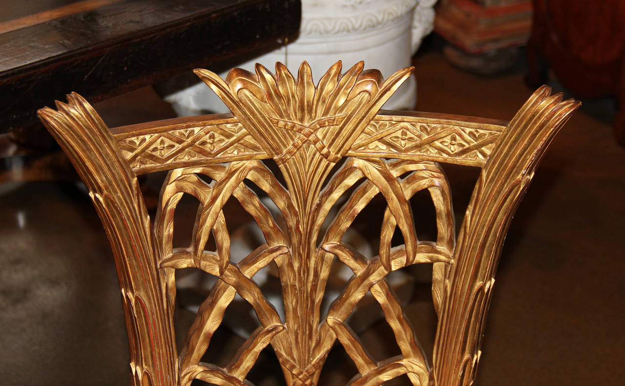 Rare Pair of Late 18th Century English Giltwood Side Chairs