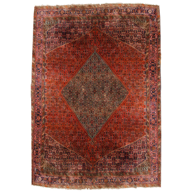 Vintage Persian Wool Rug For Sale