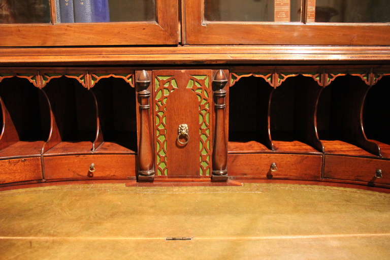 18th Century and Earlier Late 18th Century English George III Mahogany Bureau Bookcase (Secretaire) For Sale
