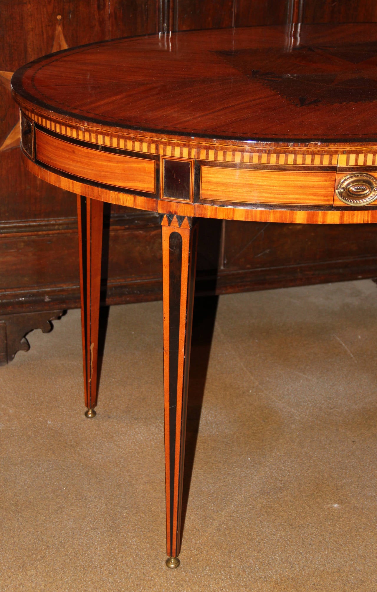 19th Century English Parquetry Center Table In Excellent Condition For Sale In San Francisco, CA