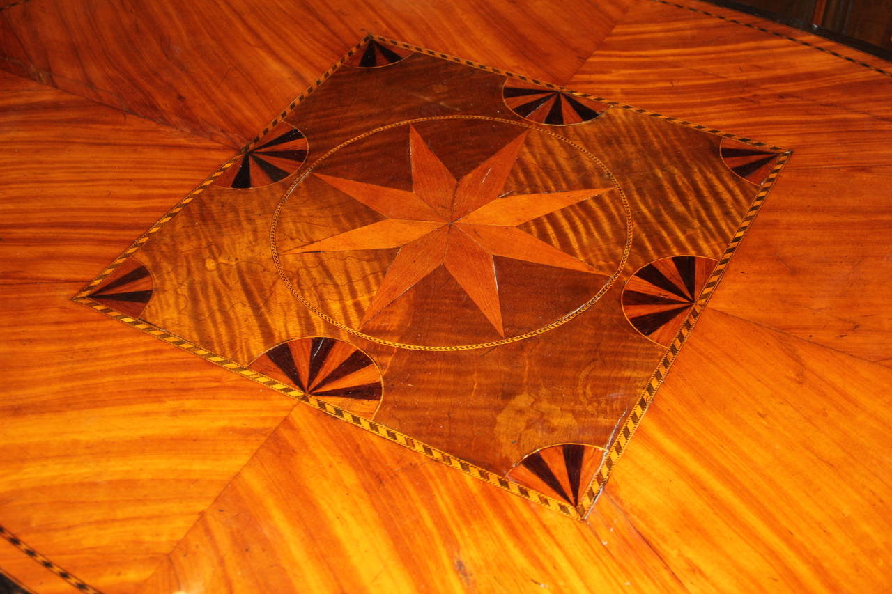 19th Century English Parquetry Center Table For Sale 1