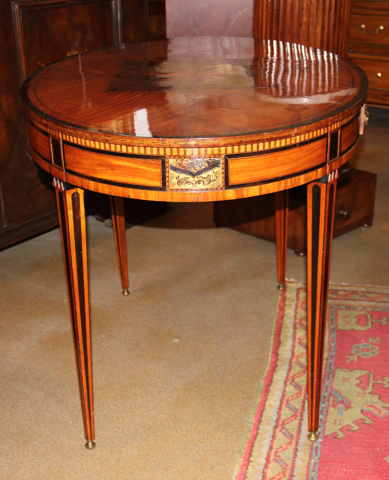 19th Century English Parquetry Center Table For Sale 3