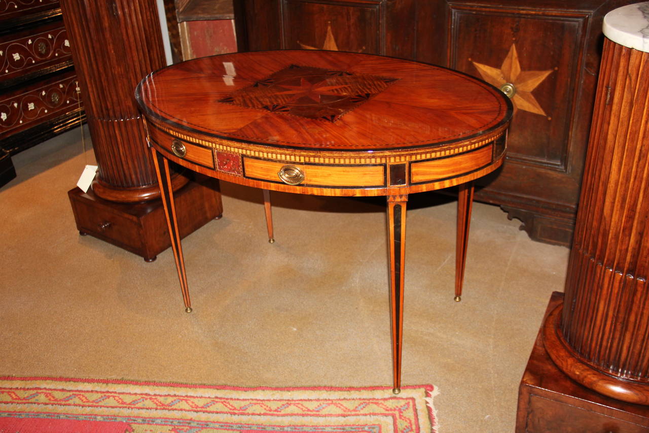 19th Century English Parquetry Center Table For Sale 5