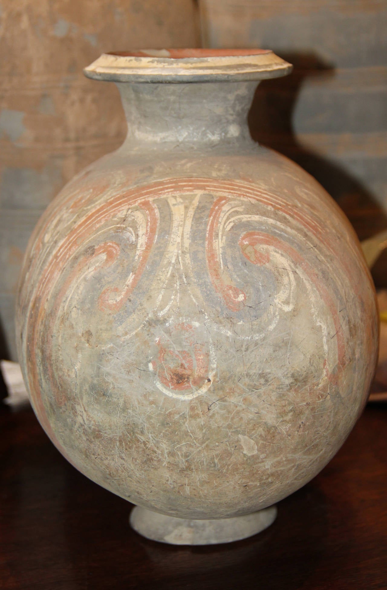 Collection of Six Chinese Han Dynasty Earthenware Jars For Sale at 1stDibs