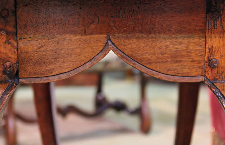 18th Century and Earlier An 18th Century Louis XV Italian Walnut Side Table