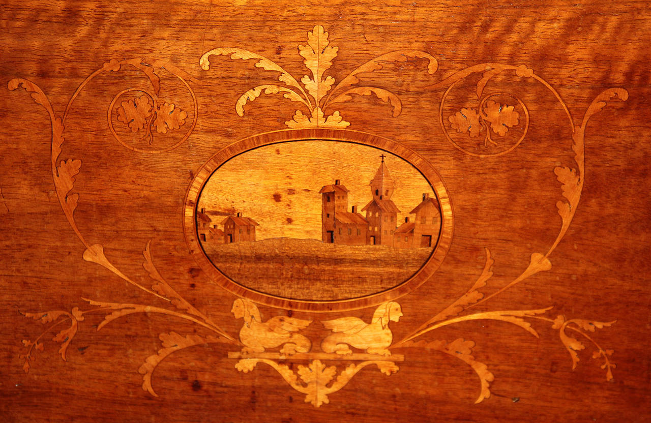 Pair of 18th Century Italian Louis XVI Marquetry Bedside Commodini For Sale 1