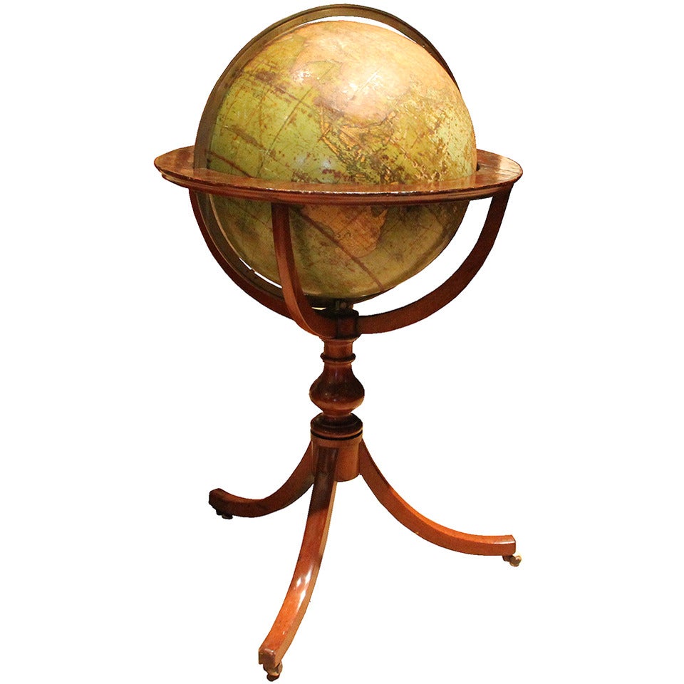 19th Century English Johnston's Terrestrial Globe For Sale
