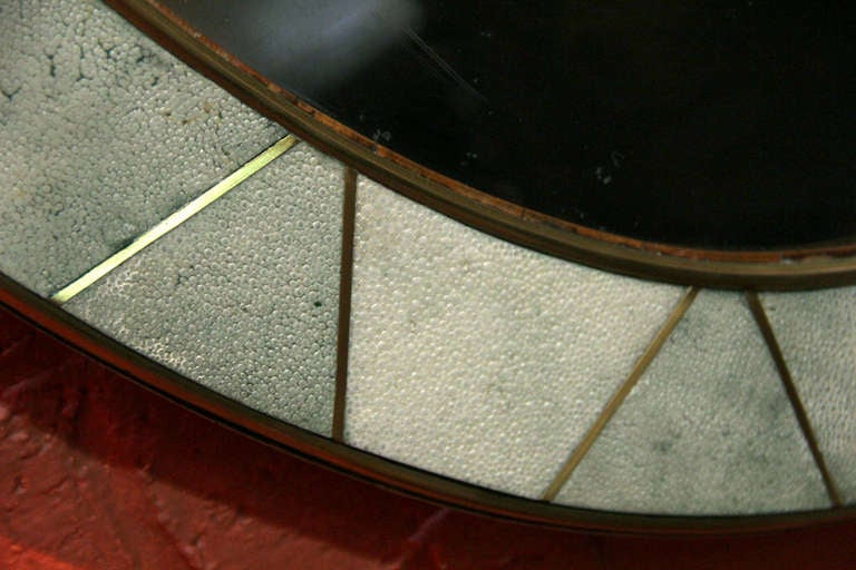 20th Century Shagreen Oval Mirror For Sale 1