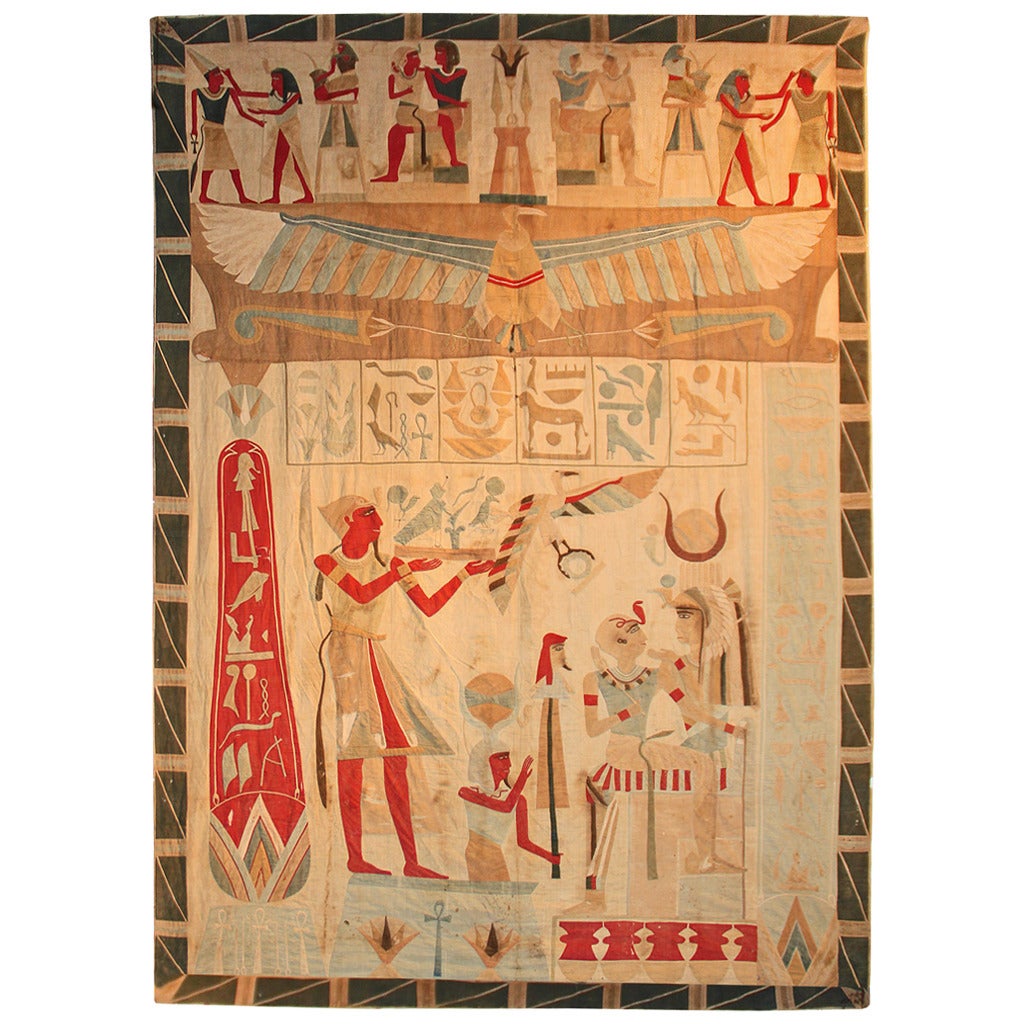 Large Egyptian Revival Wall Hanging For Sale