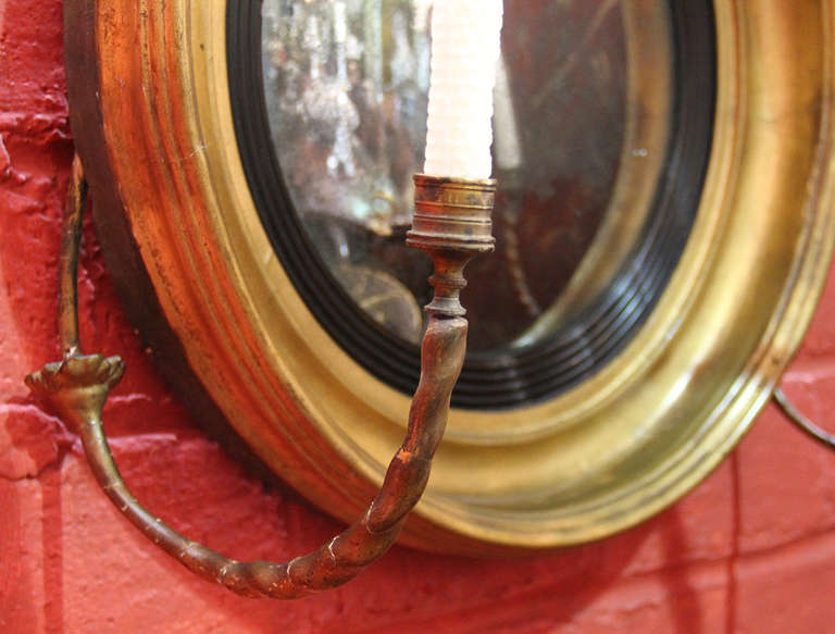 19th Century English Regency Convex Mirror For Sale 2