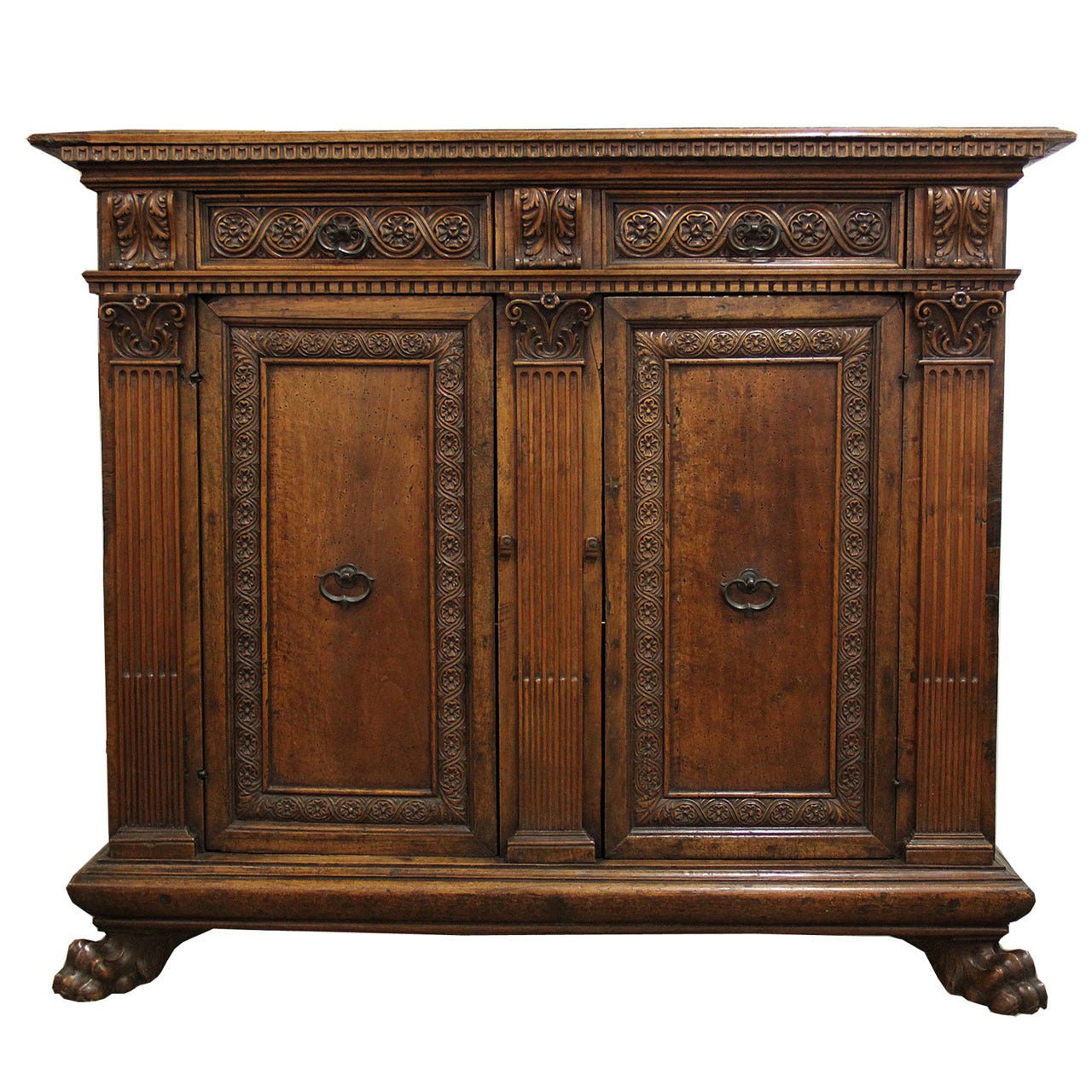 Early 18th Century Tuscan Walnut Credenza For Sale