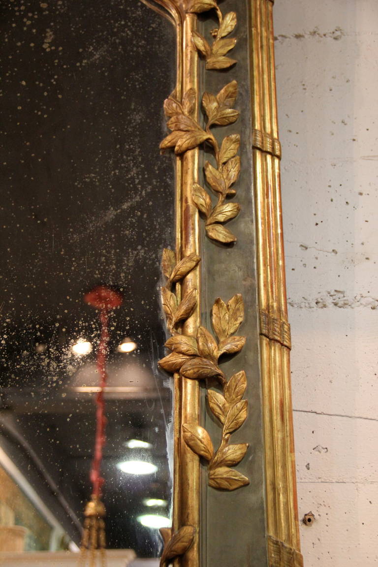 An 18th Century French Polychrome and Parcel Gilt Trumeau Mirror 3