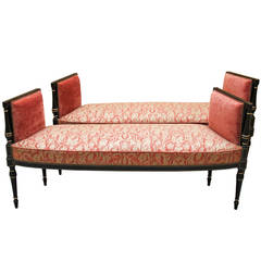19th Century Pair of English Regency Neoclassical Backless Settees
