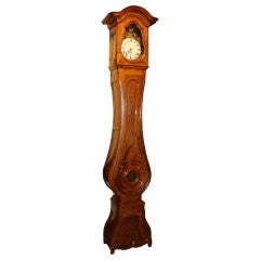 18th Century French Louis XVI Walnut Tall Case Clock