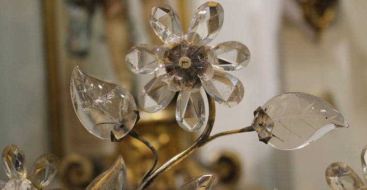 Pair of 19th Century Italian Rock Crystal Candelabra Girandoles For Sale 2